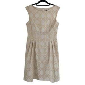 Vince Camuto Gold White Formal Cocktail Dress